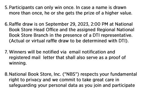 national bookstore raffle|Back To School Raffle Promo .